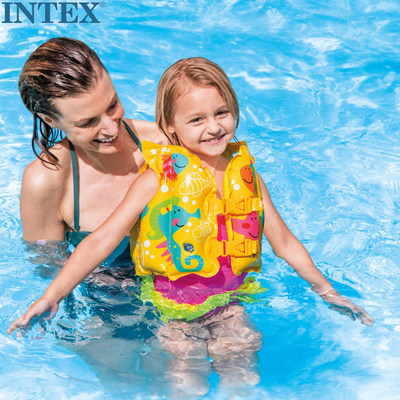 游泳衣背心儿童充气INTEX
