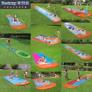 原装正品家庭二人三人滑水布户外大型冲浪帆板儿童充气玩具
