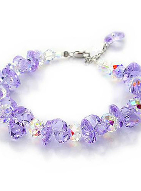 闪亮韩版甜美风多种颜色水晶手链