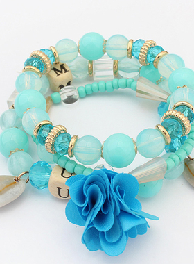 多种颜色甜美风饰品手链