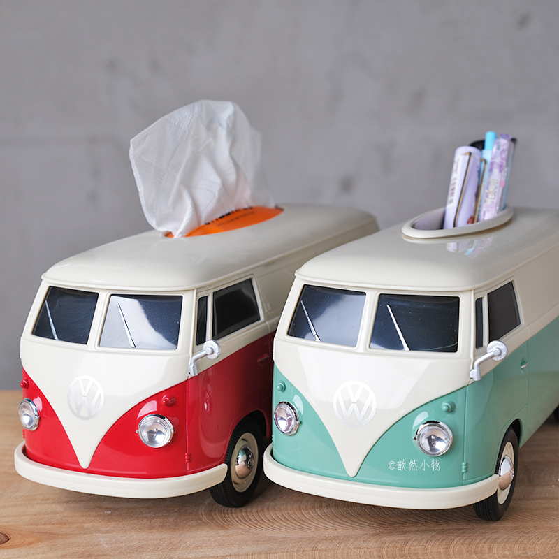 授权正版大众复古巴士纸巾盒笔筒