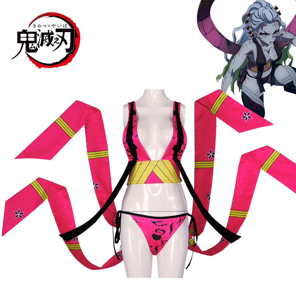 上弦陸堕姬花魁双子之鬼cos服鬼灭之刃堕姬cosplay服装角色扮演服