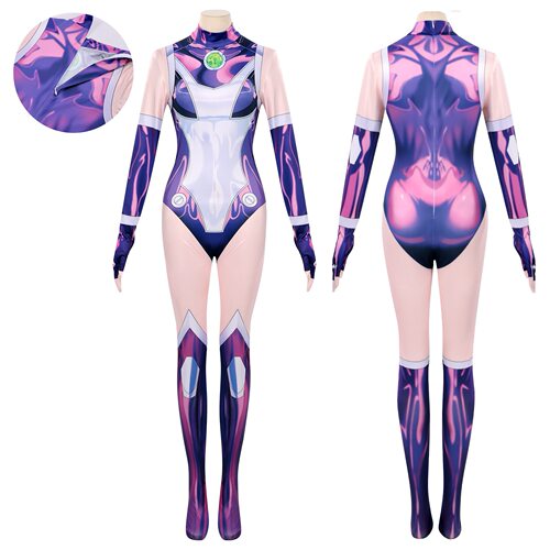 DC少年泰坦Starfire星火连体紧身衣 女动漫cos服万圣节舞台表演服