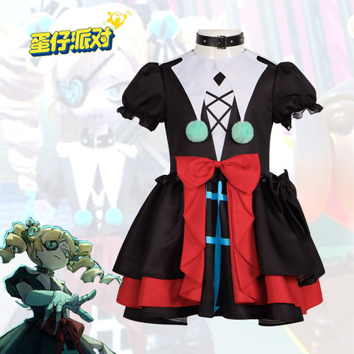 蛋仔派对 哑女斯黛拉cos服连衣裙 怨灵小丑阿巴cosplay服装全套