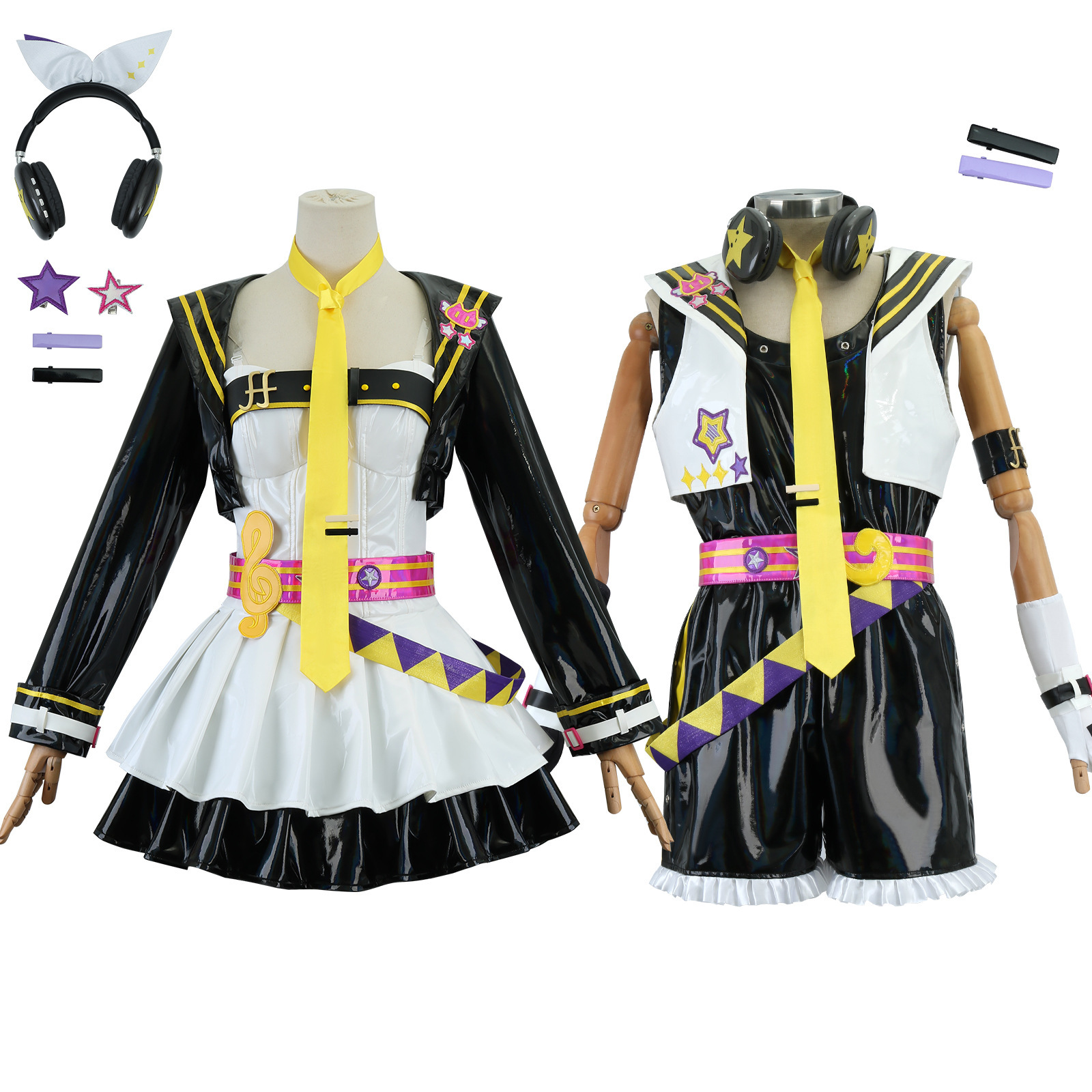 镜音双子铃连cos服喵斯快跑联动镜音铃镜音连全套cosplay角色扮演