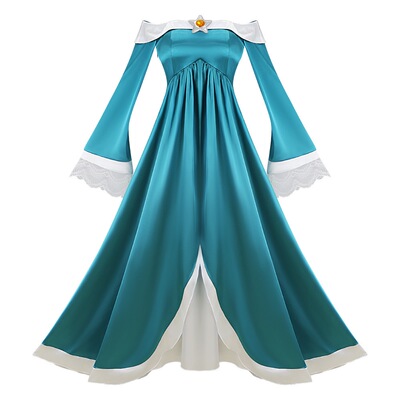 超级马力奥兄弟桃花公主罗莎塔cos服表演服万圣节欧美动漫连衣裙