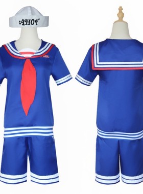 万圣节Stranger Things怪奇物语3 cosplay服冰淇淋店员服装现货