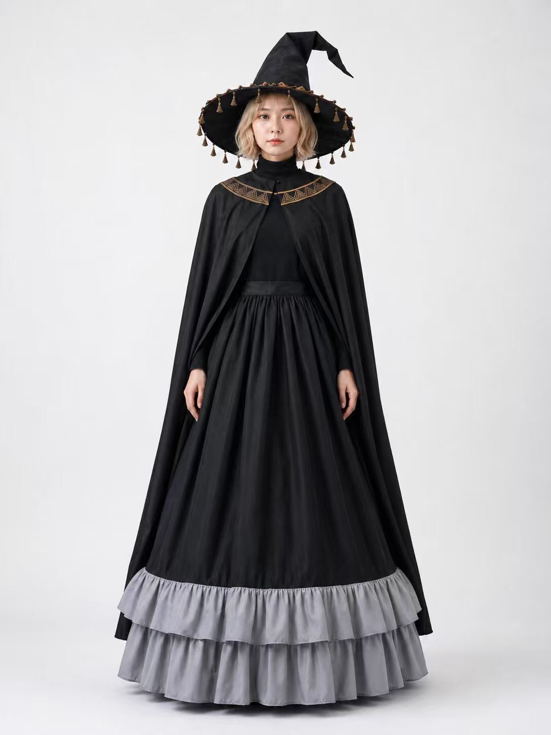 尖帽子的魔法工坊2  coco可可黑色连衣裙魔法漫展cosplay角色扮演