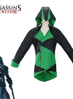 跨境万圣节康纳外套夹克红色黑色款Cosplay 游戏服装中世纪燕尾服