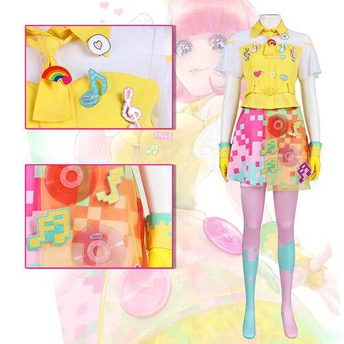 假面骑士 Ex-Aid Poppy波比cos服全套像素裙二次元 cosplay打歌服