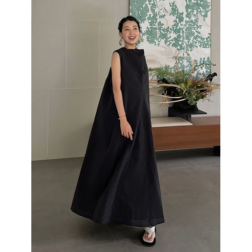 优雅仙女连衣裙棉质纯色露背