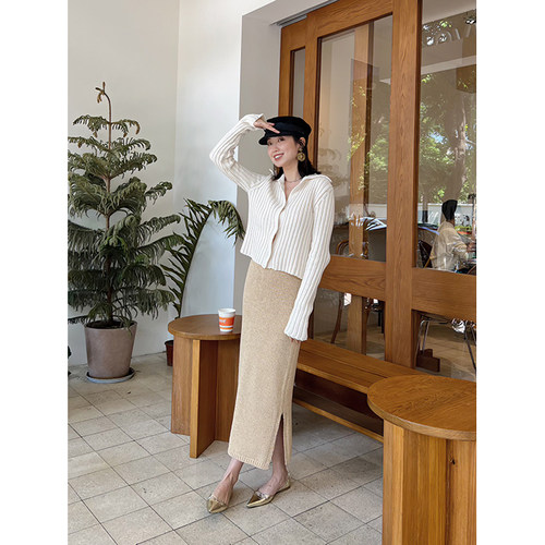 MYA新品优雅针织简约开衫外套