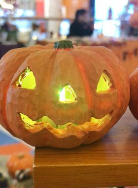 日本led灯拍摄道具万圣节南瓜