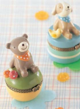 zakka卡通风陶瓷乳牙蘑菇收纳盒