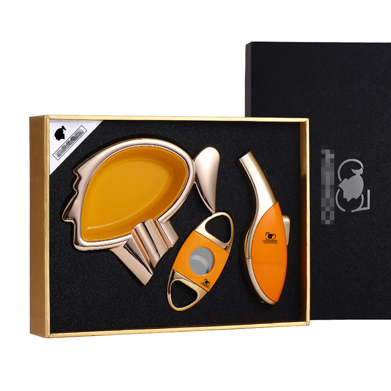 COHIBA高希霸50周年纪念套装烟灰缸雪茄剪打火机三件套礼盒装