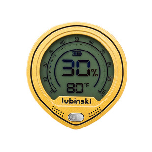 鲁宾斯基电子数显温湿度表高精灵敏精准度双显雪茄环境温度湿度计