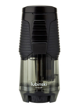 LUBINSKI雪茄打火机便携蓝火焰单直冲透视气窗烟托设计充气打火机