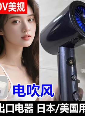 跨境110V美国日本吹风机数显大功率电吹风宿舍发廊冷热吹风筒速热