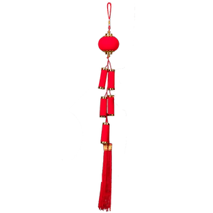 2026新年鞭炮挂件仿真火炮爆竹挂饰过年春节装饰挂串新居入宅挂件