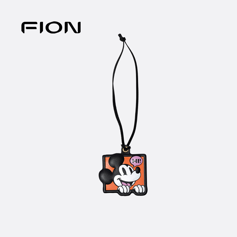 Fion/菲安妮迪士尼米奇合作款挂件可爱皮质编绳挂饰包挂包包配饰