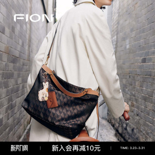 Fion 菲安妮25秋摇摇包手提托特包高级单肩斜挎包包女通勤菜篮子