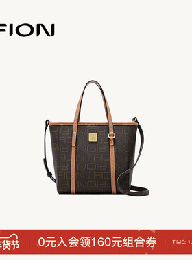 Fion/菲安妮菜篮子托特包 女包老花新款上班小拎包通勤时尚斜挎包
