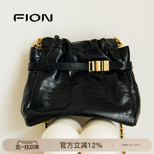 Fion/菲安妮音符真皮流浪包