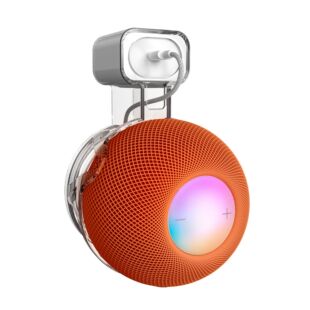 适用苹果音箱收纳架HomePod mini墙插挂架绕线盘收纳壁挂简约半包