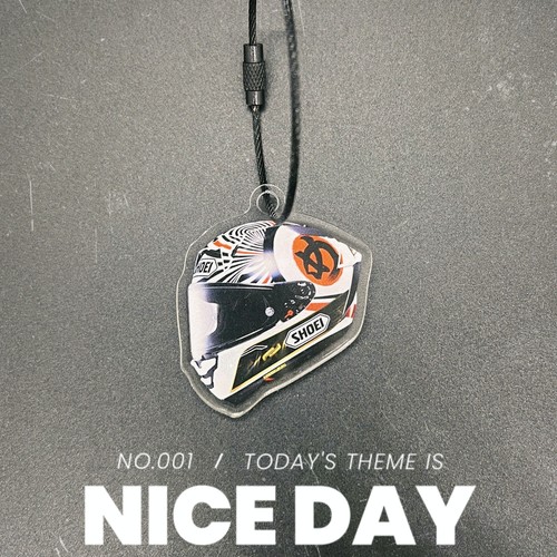 适用SHOEI头盔机车亚克力钥匙扣