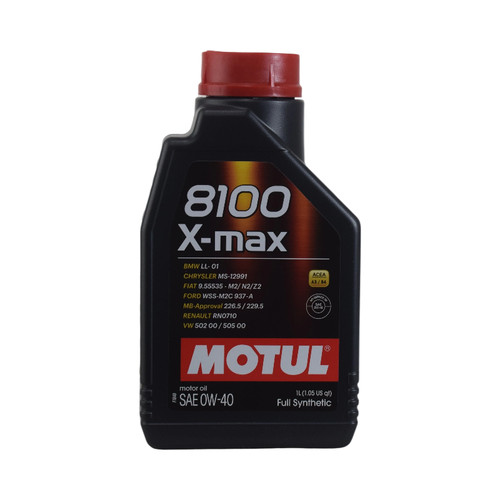 MOTUL摩特8100 X-MAX 0W40汽车机油正品通用全合成发动机润滑油1L