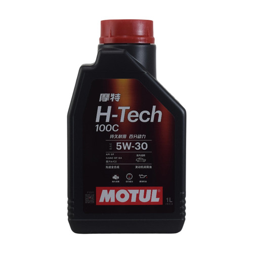 摩特MOTUL H-TECH 100C 全合成汽车机油5w30 1升装 SP级 国行