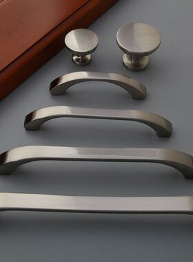 实心拉手  现代简约拉手门把手 衣柜橱柜32275  不锈钢拉丝银