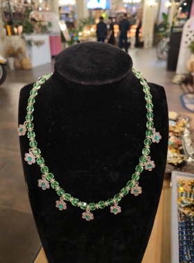 法产中古饰品中古品牌打标绿色系项链