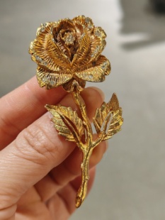 中古Vintage质感满满玫瑰花胸针