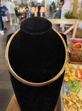 中古品牌打标vintage Monet双扣头项链项圈