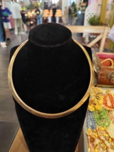 中古品牌打标vintage Monet双扣头项链项圈