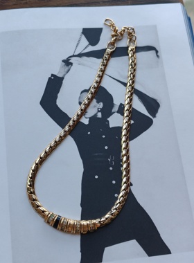 中古Vintage项链打标grosse珐琅项链