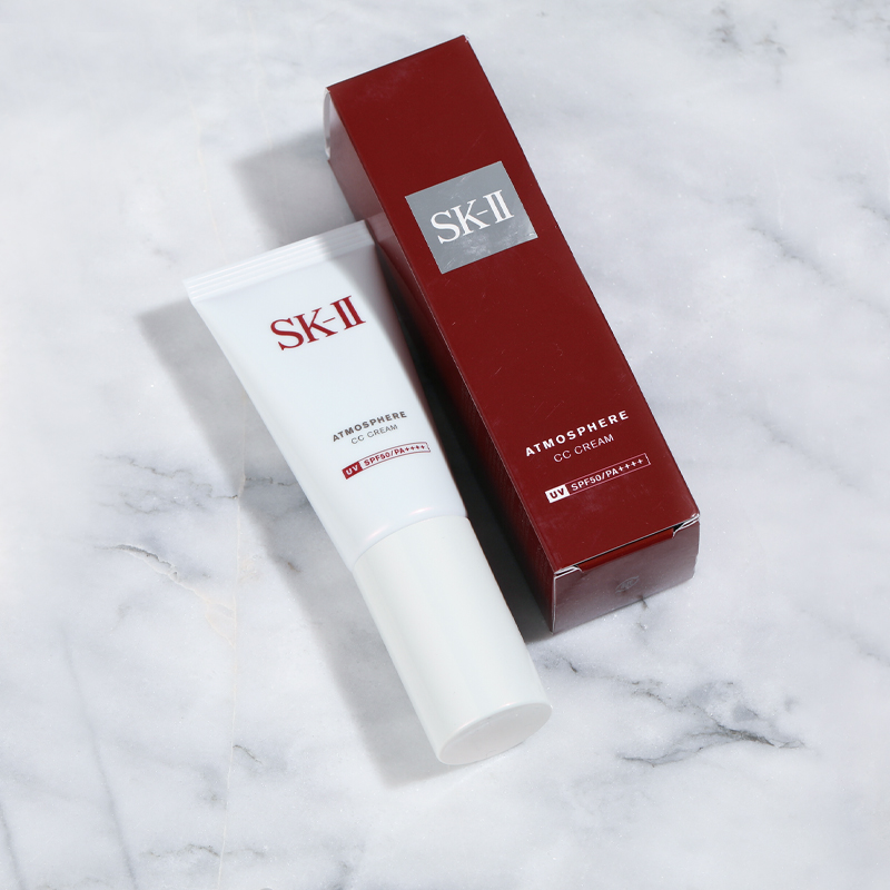 SK-II sk2 skii防晒遮瑕cc霜30g环采臻皙炫亮霜遮瑕保湿SPF50