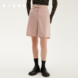 SIEGO新品 设计感时尚 PHOEBE 百搭纯色帅气5分西装 短裤