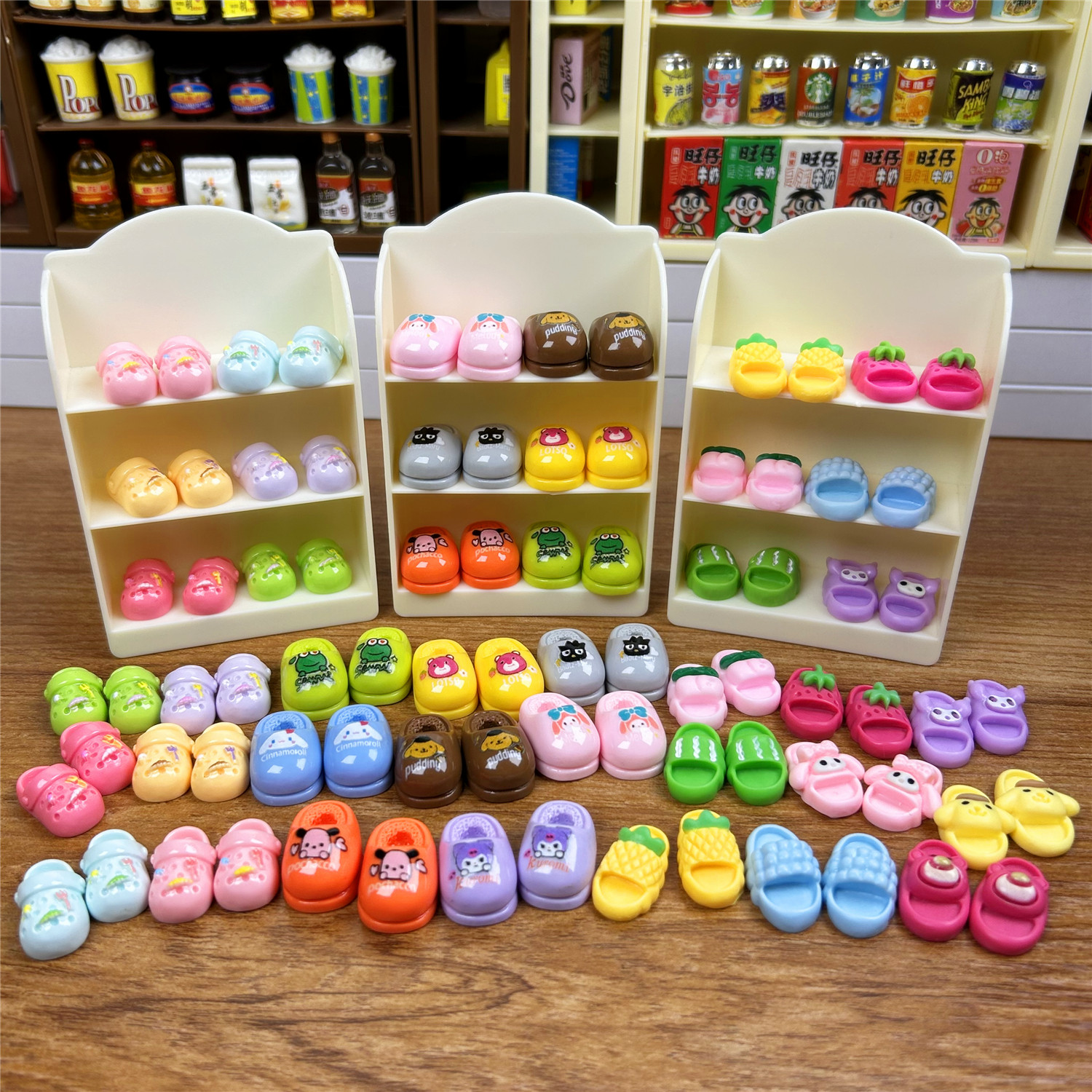 微缩拖鞋迷你洞洞鞋卡通鞋