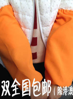 单色服务员围裙中长款男女套袖