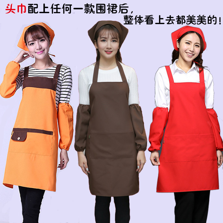 太了三角巾 服务员头巾咖啡店酒店工作纯单色帽西餐厅装饰韩版 女
