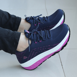 女士跑步鞋 凡得秋冬季 韩版 休闲运动女鞋 增高5厘米厚底摇摇旅游鞋