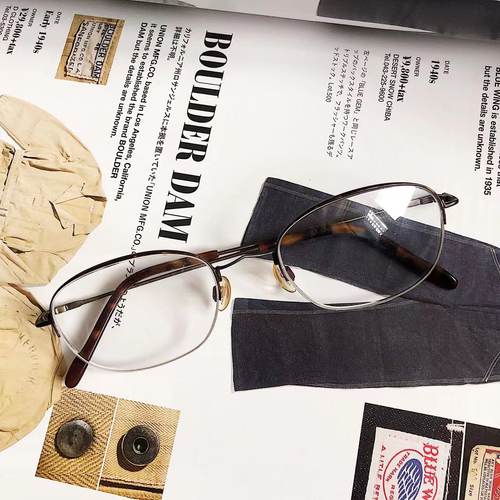 包邮早期deadstock复古美式文艺外贸孤品金属框架眼镜iaspyj761