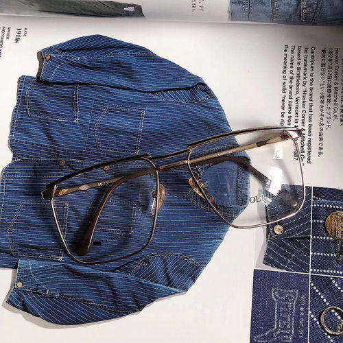 包邮早期deadstock香港坐单努美式复古ivy金属框架眼镜hayj1011