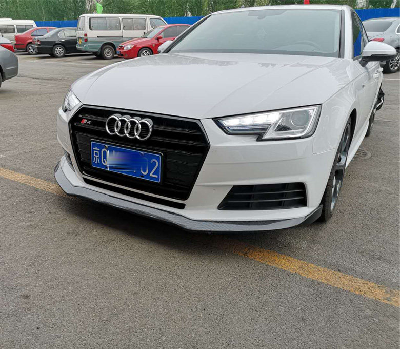 17-18年奧迪A4L B9改裝碳纖維前鏟前唇后唇 新款A4L小包圍后擾流