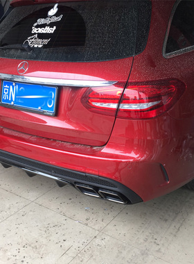 奔驰新C级旅行版改装C63尾唇 奔驰新C200C300改装BRABUS尾唇