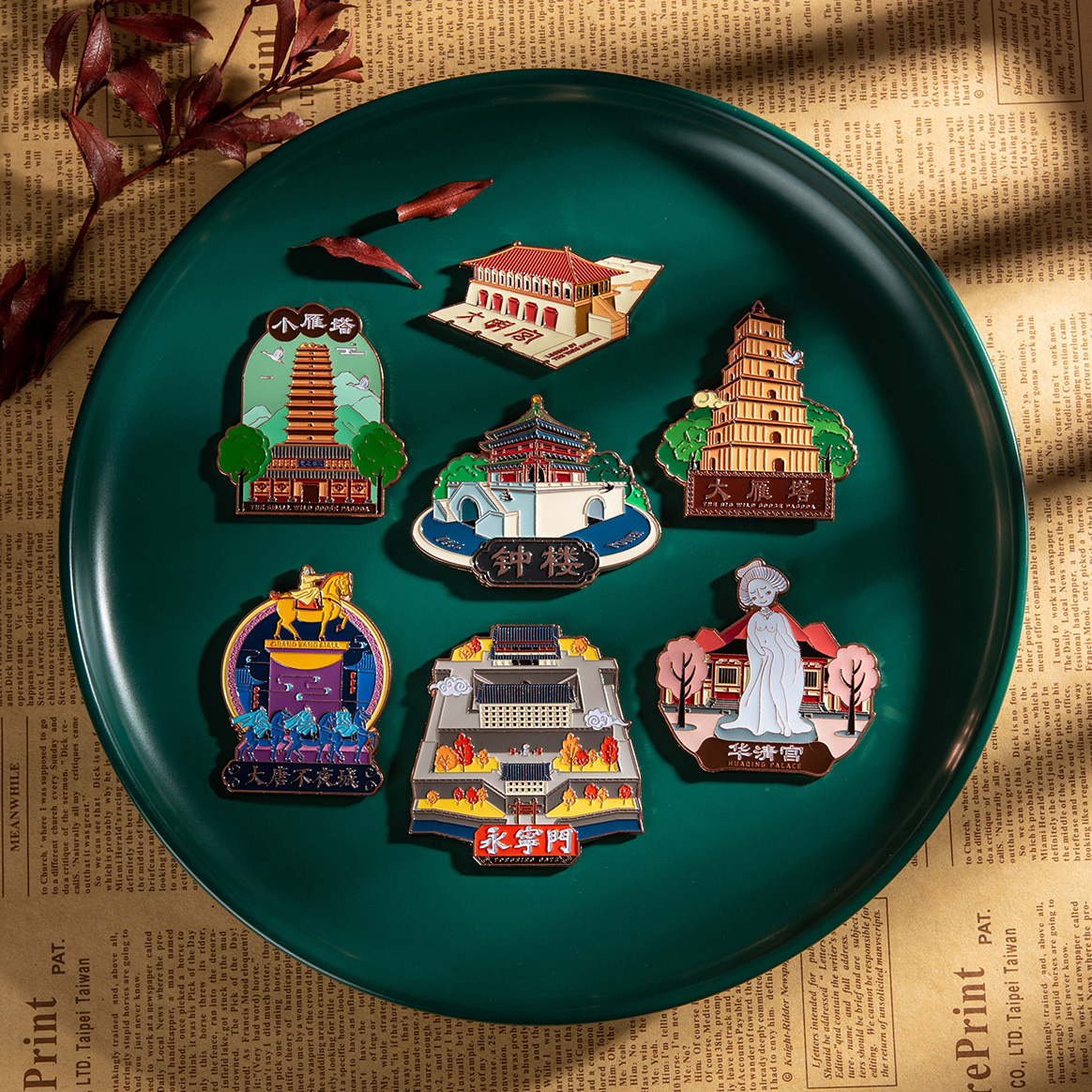 西安冰箱贴纪念品大雁塔小