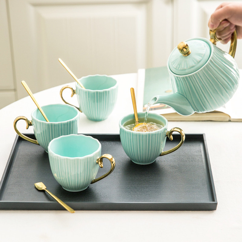 剑林 陶瓷茶壶茶杯现代简约高档泡茶茶具套装家用客厅茶盘小套|ruв категории посуда, чайный сервиз, чайник - от Buy2taobao.com для оказания профессиональной услуги покупки агента Taobao