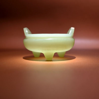 白玉籽料宣德炉香炉文房雅玩香插